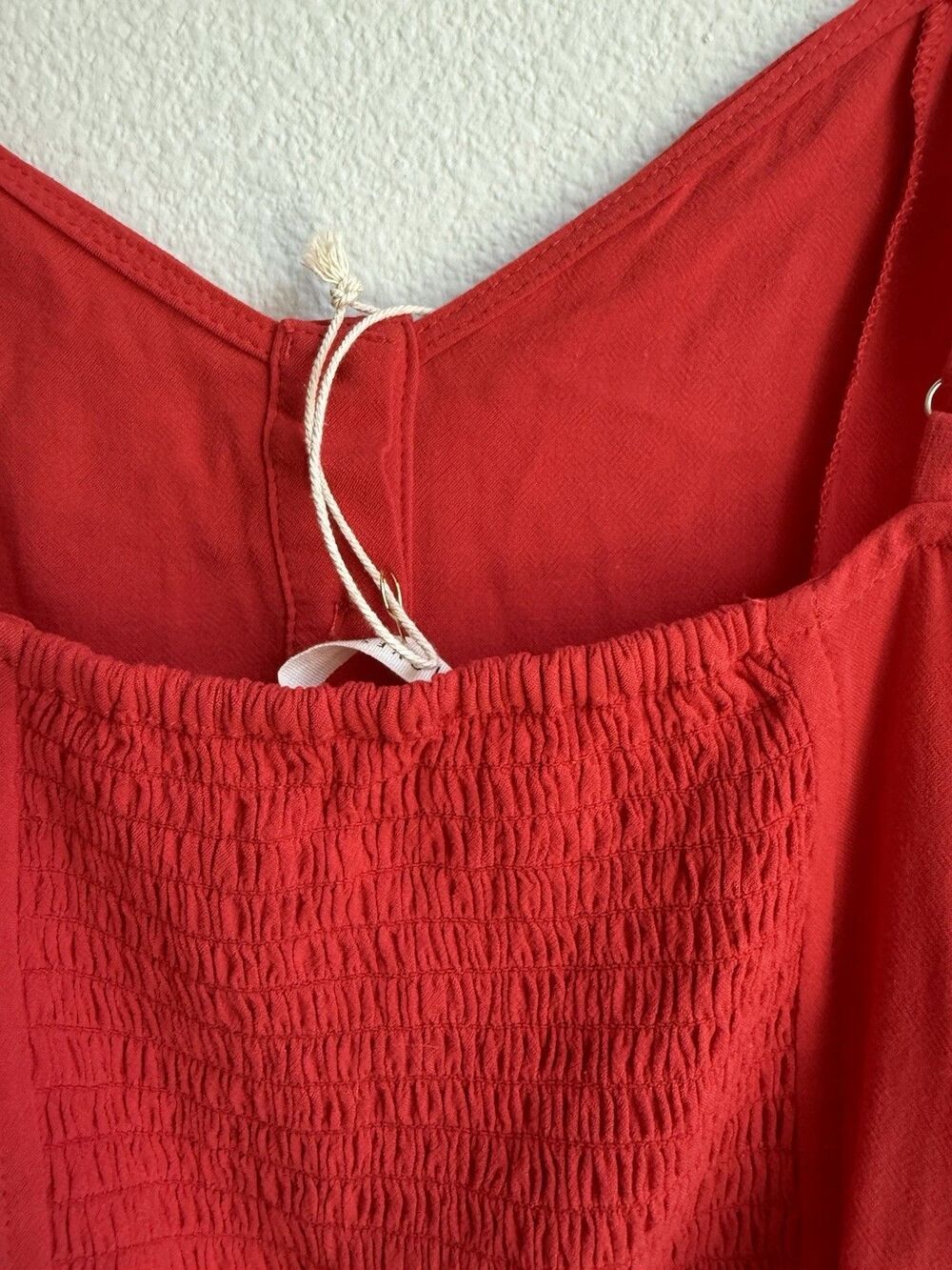 Lovestitch Red Shirt Small NWT Spaghetti Strap Button Down Cami Romantic - Picture 11 of 15